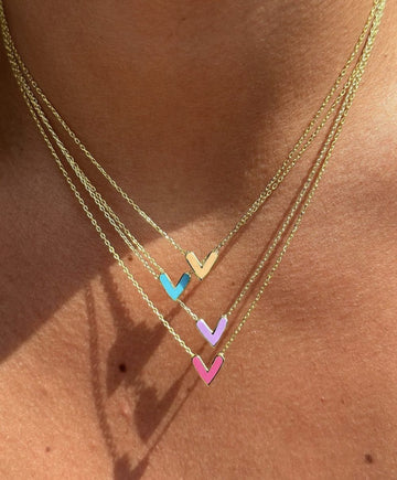 Colored heart necklace