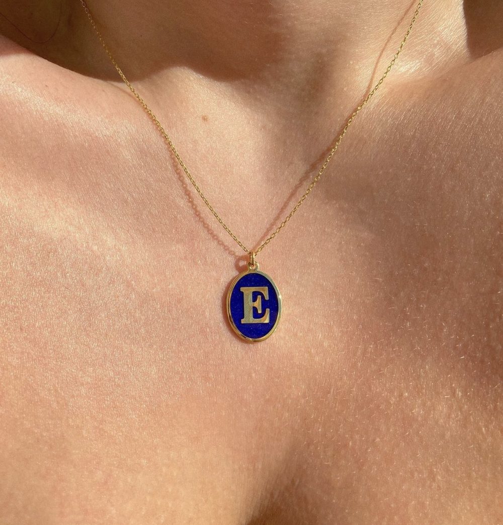 Enamel engraved letter