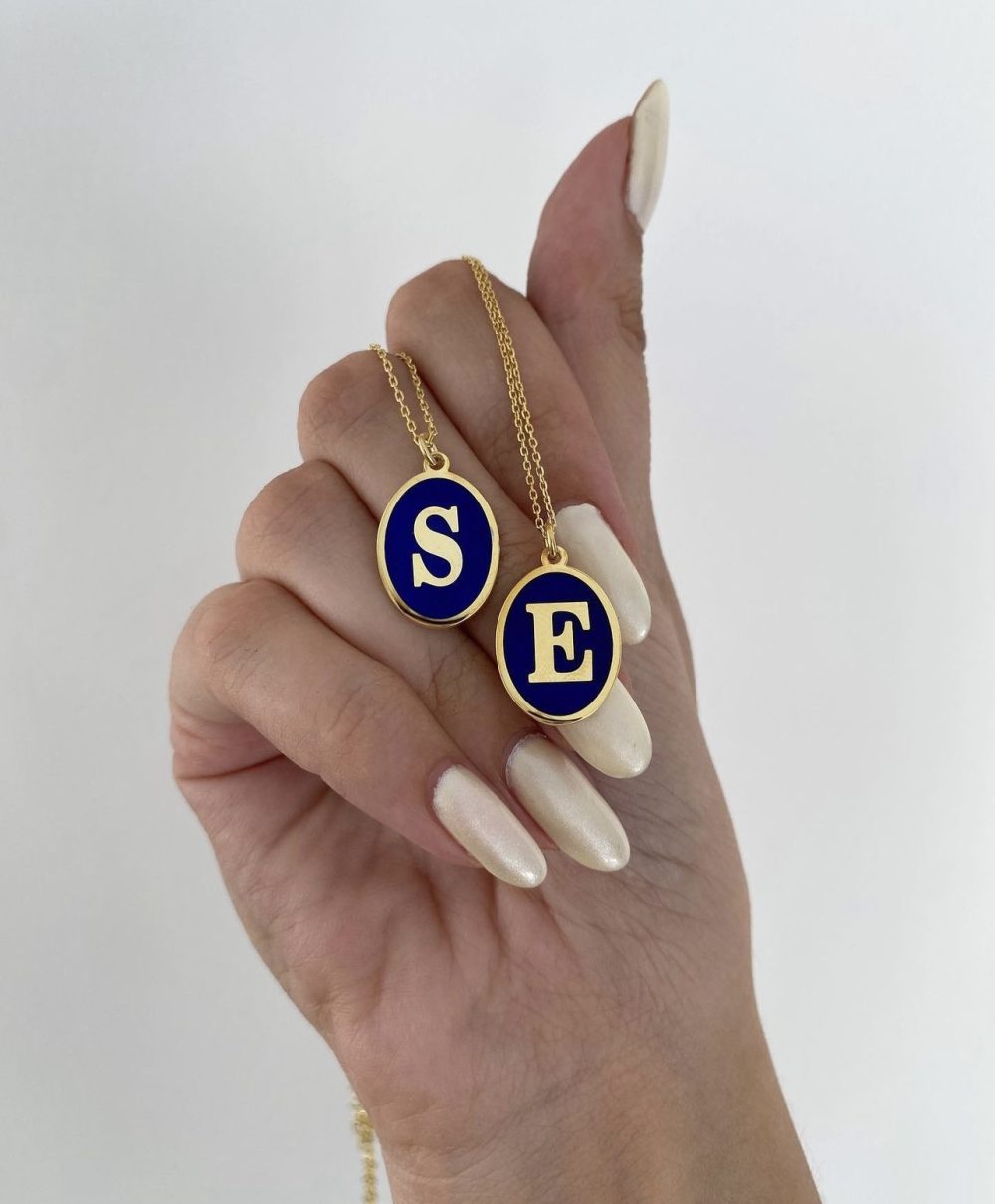 Enamel engraved letter