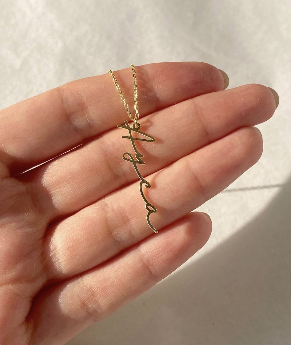 English name with enamel flower