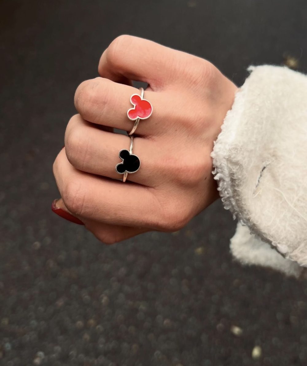 Enamel mickey ring