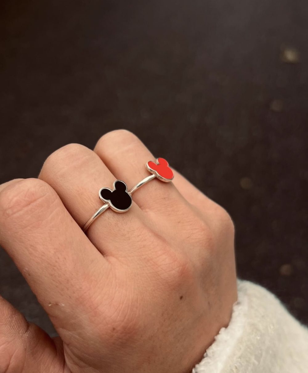 Enamel mickey ring
