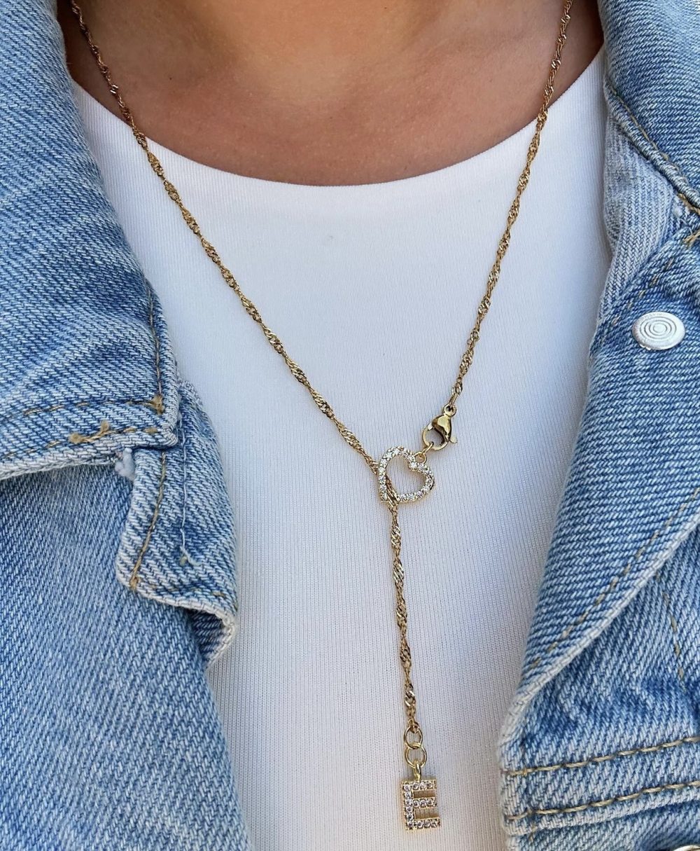 Zircona customized necklace with disco chain