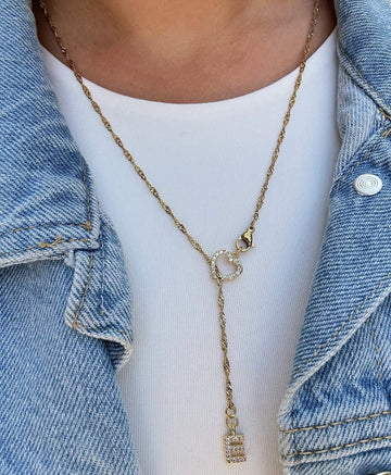 Zircona customized necklace with disco chain