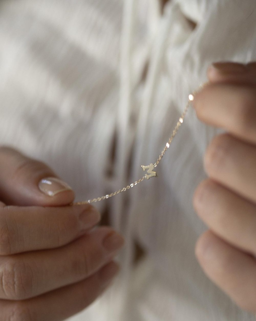 English letters necklace