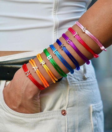 Customized letter with colored thread